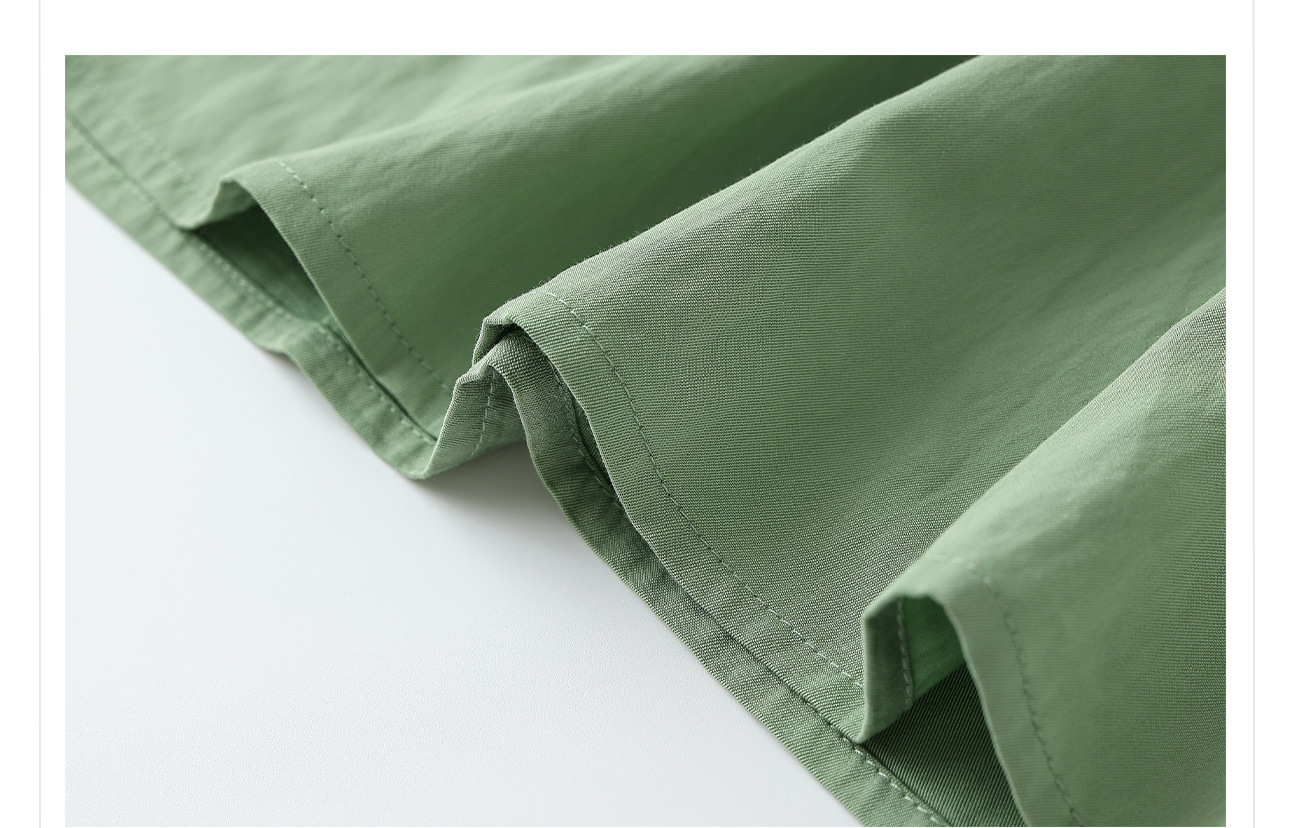 Váy yếm denim phong cách Trung Quốc mới, thiết kế jacquard nhuộm sợi cao cấp, dáng suông — màu nâu, màu xanh lá cây chi tiết 46