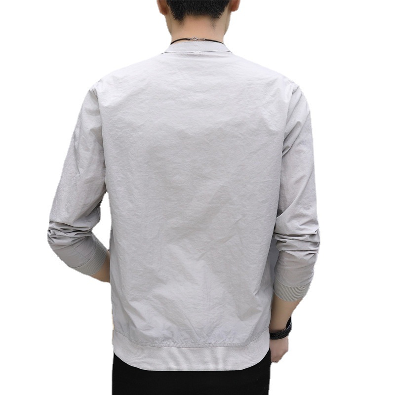 2021 Sommer Neue Einfarbige Casual Sonnenschutz Herren Dünne Schlanke Modejacke, Eine Größe Kleiner_voghion.com