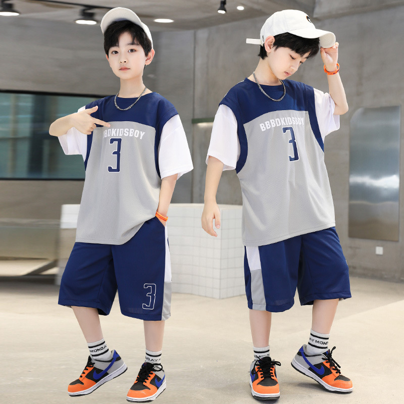 秒 巨超值 男童精品舒适透气球服2件套|undefined
