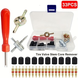 33-piece valve core removal tool tire repair boxed valve cap consumables cross-border hot sale AliExpress