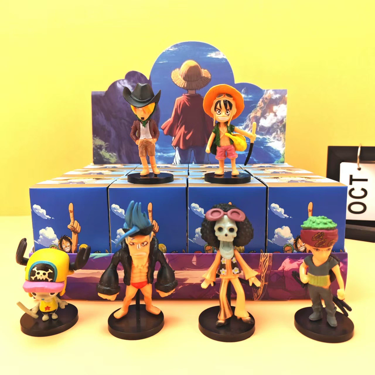 Хит продаж: фигурки One Piece, двумерные фигурки, слеп-боксы, куклы Луффи, детские маленькие подарки, слеп-бокс игрушки