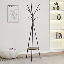 树杈设计家用衣帽架客厅卧室衣服架转角架落地铁艺挂衣架转角专用