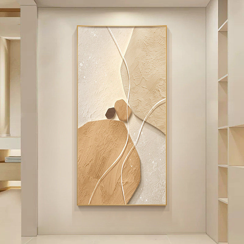 Pintura decorativa abstracta en el porche en la casa frente a la puerta pasillo sala de estar pinturas colgantes lujosas de alto nivel escaleras mural