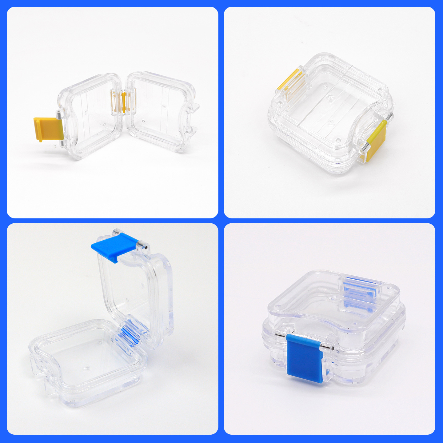 Caja de película transparente dental caja titular de dentadura de alta gama de caja de embalaje de dentadura caja corrector caja de dientes antisísmicos caja de limpieza