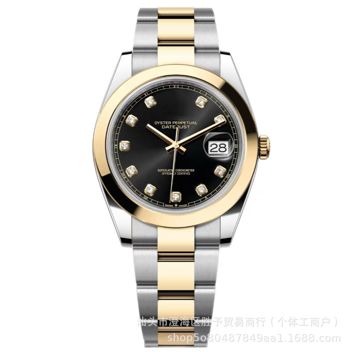 Fábrica C reloj de pulsera tipo diario de apertura de reloj de pulsera hombre correa de acero cara romana impermeable reloj mecánico automático completo