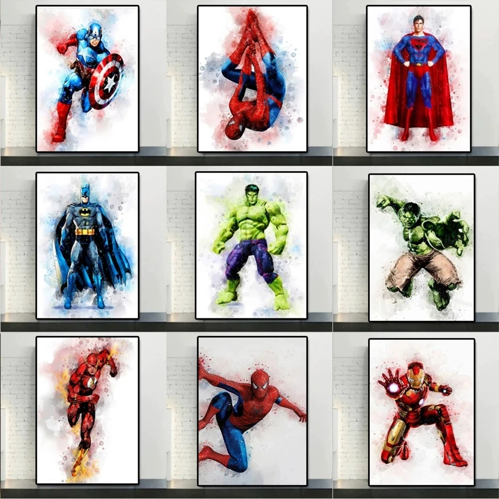 Мстители, постер для спальни, Amazon, Человек-паук, Железный человек, Marvel