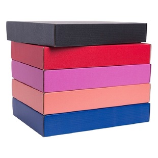 Solid color Square flying machine box spot small batch express color box clothing packaging box high-grade gift box wholesale