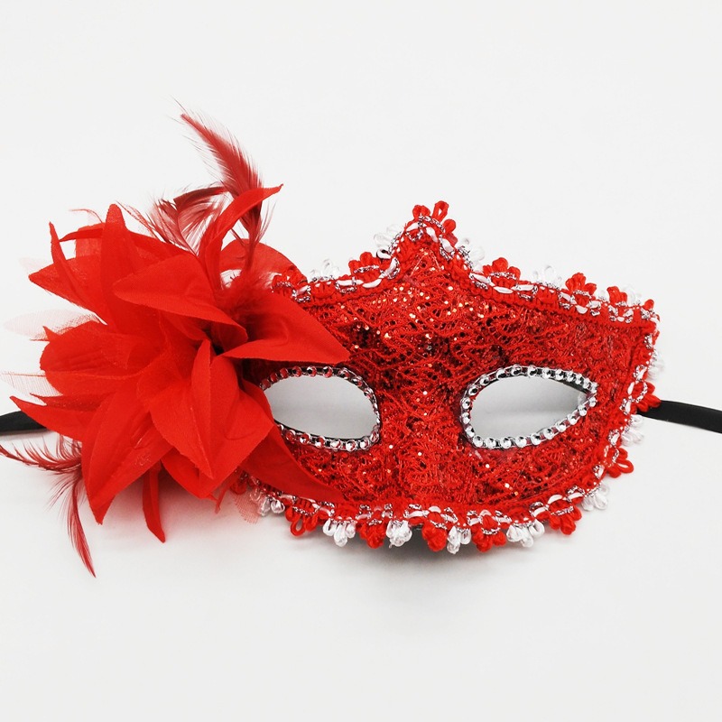 Amazon venta de flores laterales rosas de encaje veneciano máscaras máscaras de mascaras de fiesta