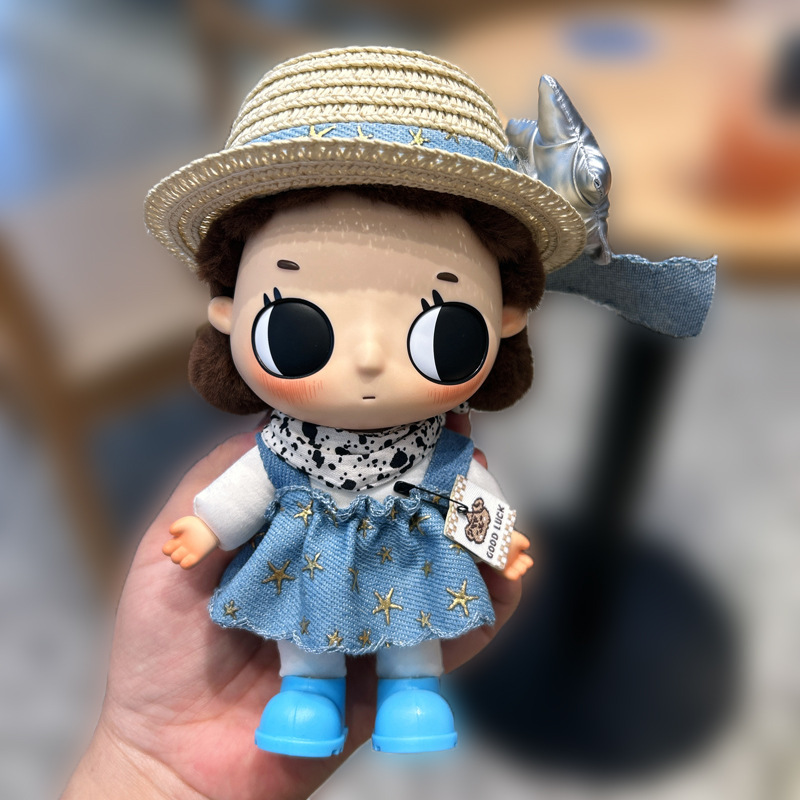 Only Doll Clothes】Suitable for Nyota Little Moments Series 15cm Doll Clothes, Cute Pink Dress for Changing Outfits