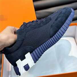 广州货欧洲站新款牛皮拼接帆布时尚透气系带休闲板鞋男士