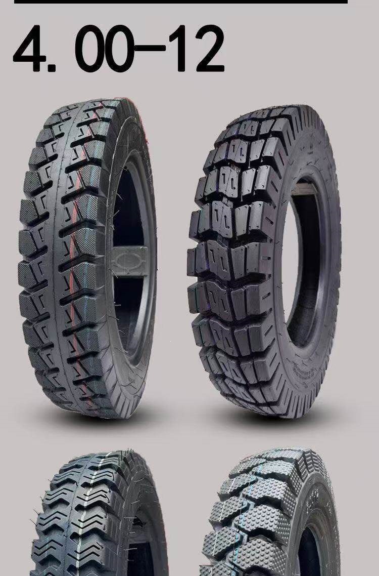 Suitable for new hybrid tricycle tires, outer and inner tubes 300/4.00/5.00-2, thickened for heavy load