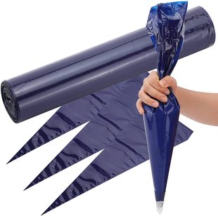 In stock PE thickened roll pastry bag blue squeeze bag cream bag disposable transparent pastry bag