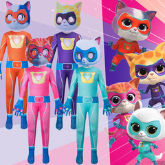 Super Kittiesワンピースレオタードハロウィーンcos衣装舞台ショー衣装スーパー猫