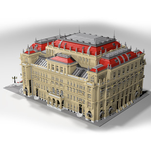 Cross-Border: Modular Hungarian National Opera House Moc (with Full Interior) 53901 Parts