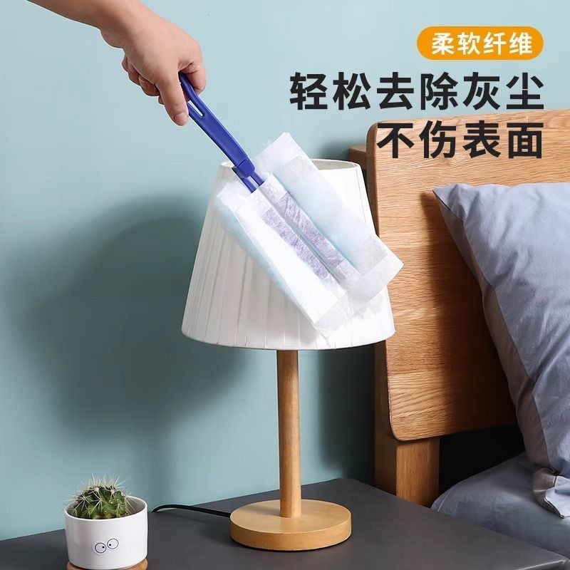 家用一次性静电除尘掸子可伸缩扫灰神器纤维刷卧室鸡毛掸子不扬尘