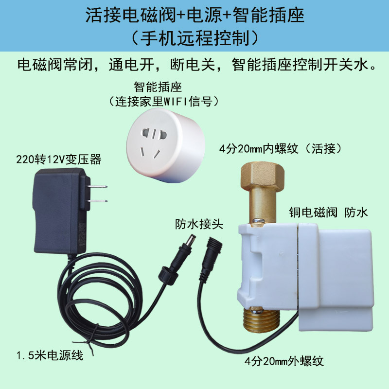 Válvula de solenoide de junta suelta + fuente de alimentación + Smart Socket