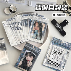 New Double-Sided Laser Star Self-Sealing Bags, Shiny Sealing Bags, Pendant Accessories Food Laser Bags, Fashion Packing Bags