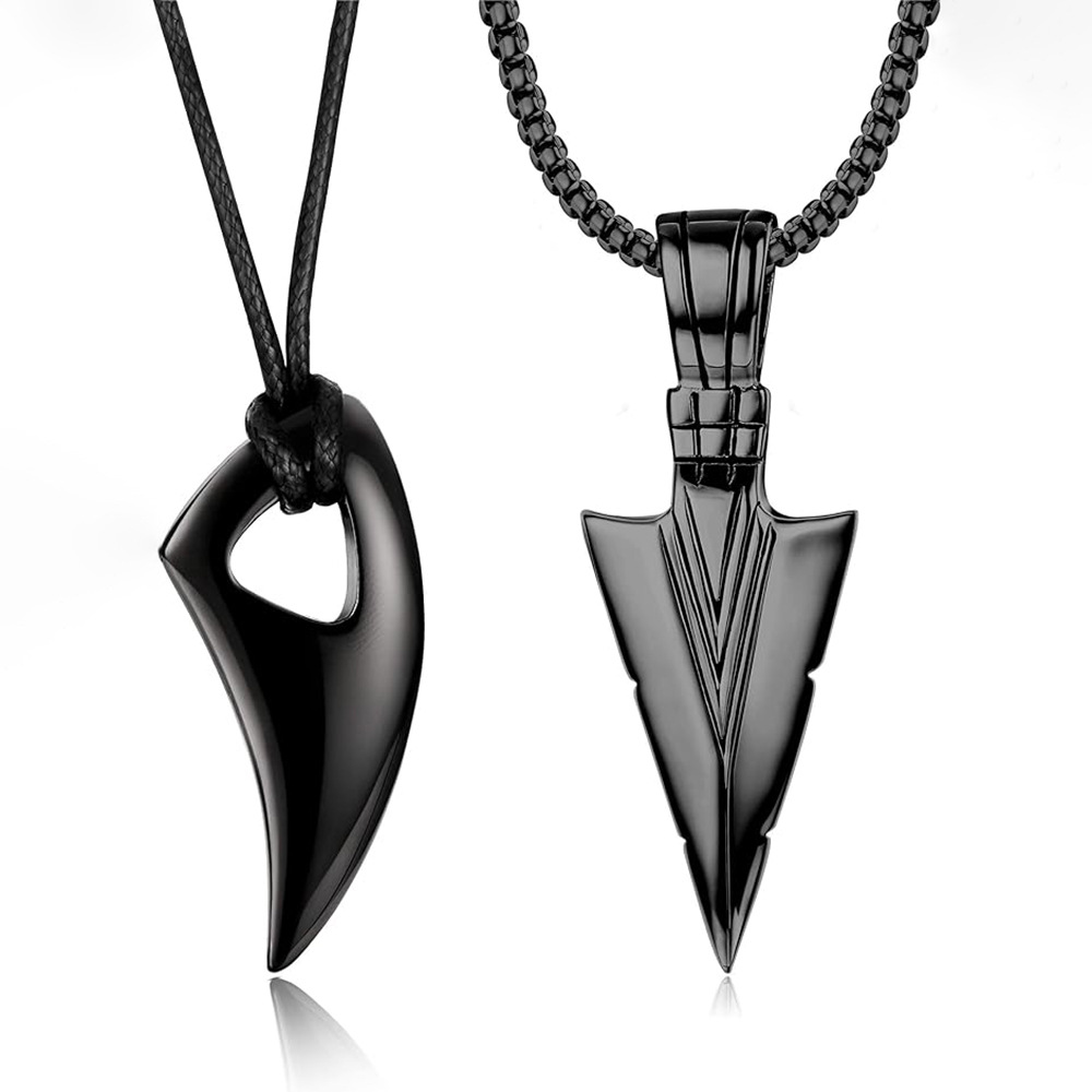 Transfronterizo Amazon Estilo europeo y americano Collar de cruz de acero de titanio Colgante de hombre de moda Personalidad de hip-hop Joyas a juego