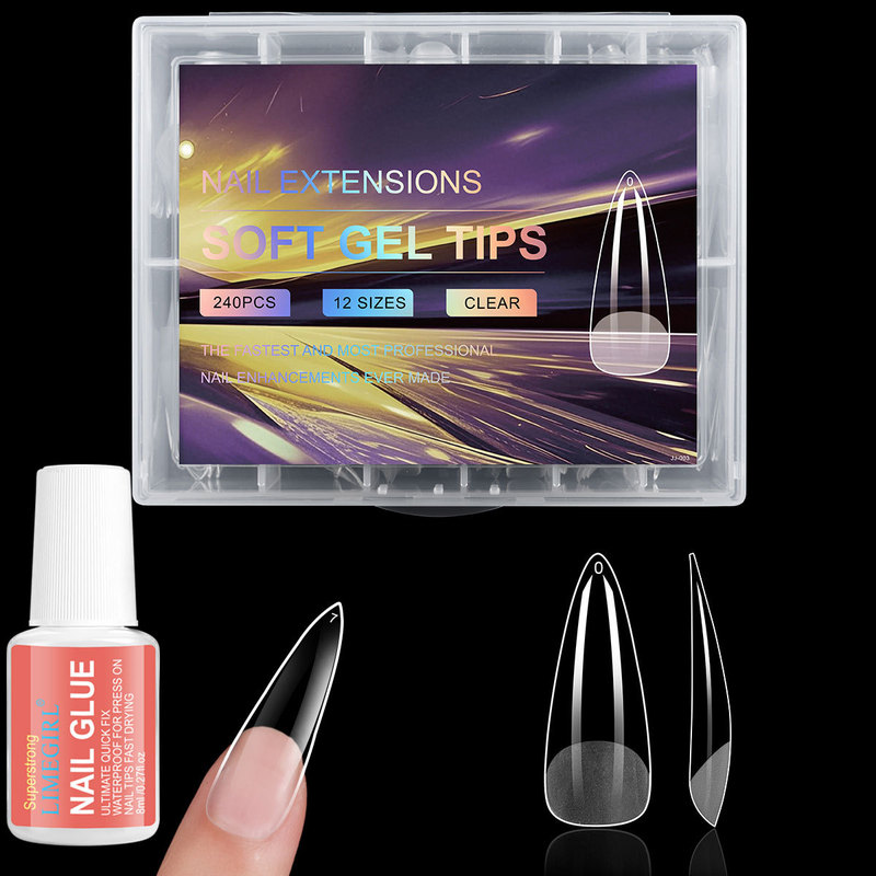 Cross-Border Nail Glue 8ml Wearable Nail Set No-Curing Light Strong Nail Tips Glue Frosted Transparent Nail Tips in Stock Wholesale Cross-Border Nail Glue 8ml Wearable Nail Set No-Curing Light Strong Nail Tips Glue Frosted Transparent Nail Tips in Stock Wholesale