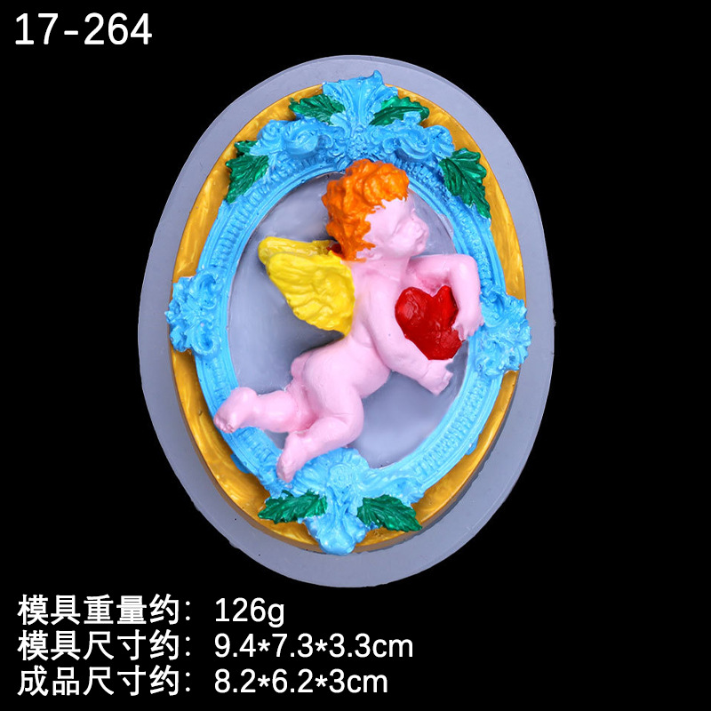 Ángel de la historieta bebé fondant molde silicona DIY chocolate mousse decorativo arcilla epoxi cerámica suave en stock lote