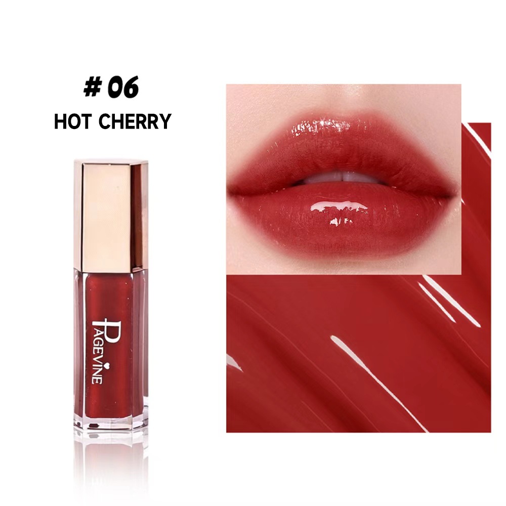 Cross-border PAGE VINE nuevo esmalte de labios de flujo, esmalte de labios de color acuoso, lápiz labial caliente, lápiz labial de miel