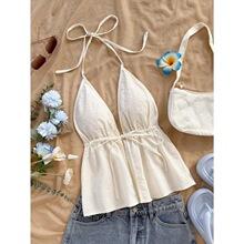 U 45019 V Neck Backs White Vest Ůʿ��ɫV�I����