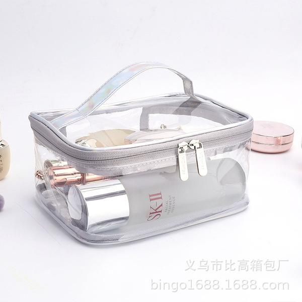 Capacious cosmetic bag PVC