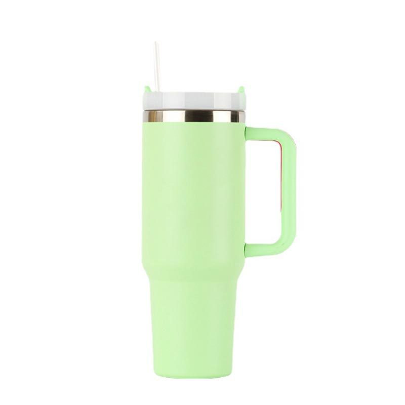 Transfronterizo en stock 40Oz Coche Taza de gran capacidad de doble capa de acero inoxidable mango Taza portátil al aire libre taza de vacío del coche