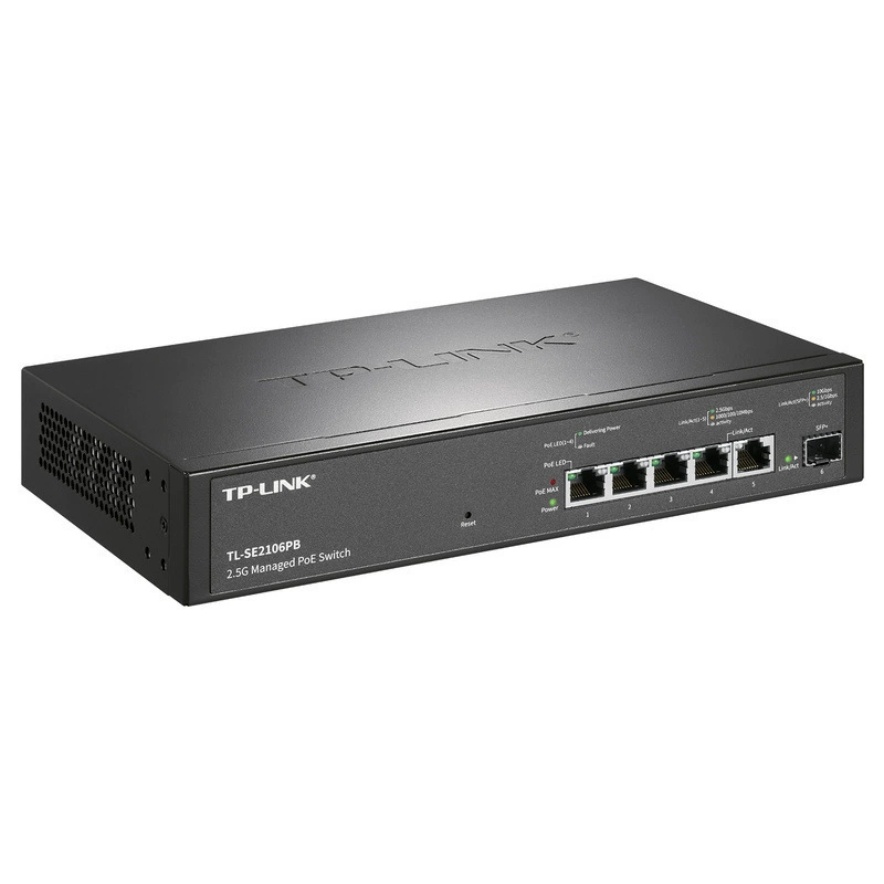 TP-LINK [TL-SE2106PB 5-портовый 2.5G - PoE++ питание коммутатор санкт-Гига SFP+ оптический порт]