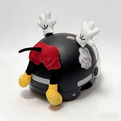 Meituan Hungry Helmet Decoration Doll Mickey Mouse Ears Butt Decoration Cute Doll Motorcycle Helmet Decoration