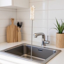 亚马逊304不锈钢试管刷喷油瓶杯盖宠物净水器水槽漏斗清洁刷子