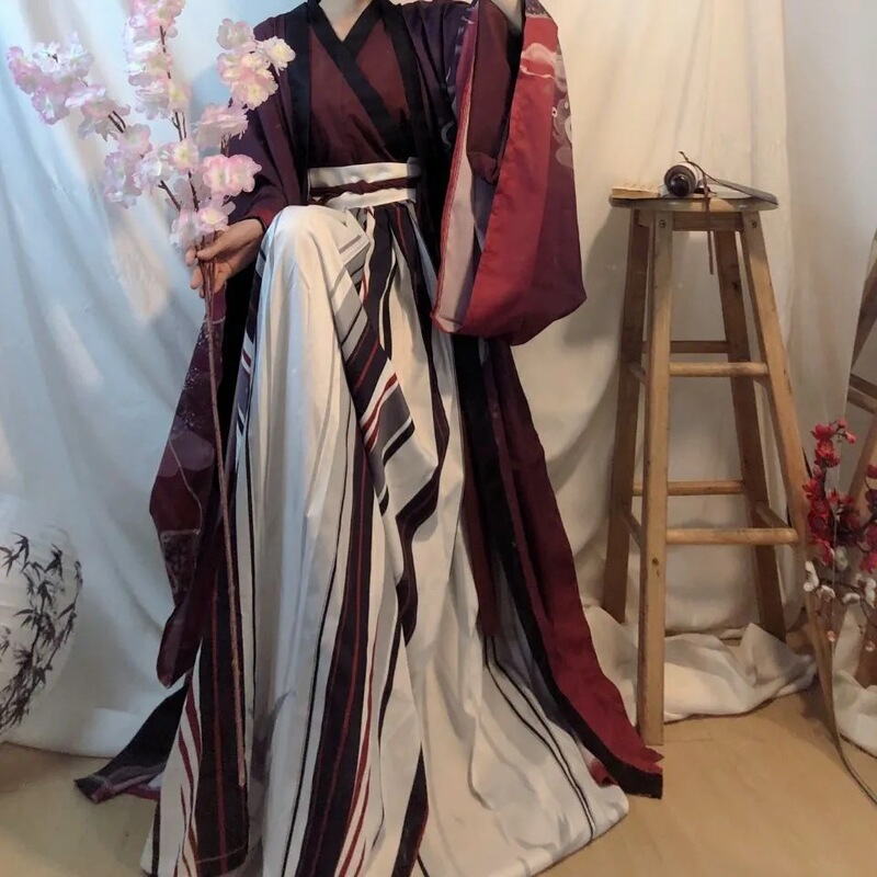 New Jin Style Chivalrous Hanfu Men's and Women's Same Style Wei Jin Style Waist-length Skirt Ancient Costume Couple's Antique Hanfu New Jin Style Chivalrous Hanfu Men's and Women's Same Style Wei Jin Style Waist-length Skirt Ancient Costume Couple's Antique Hanfu