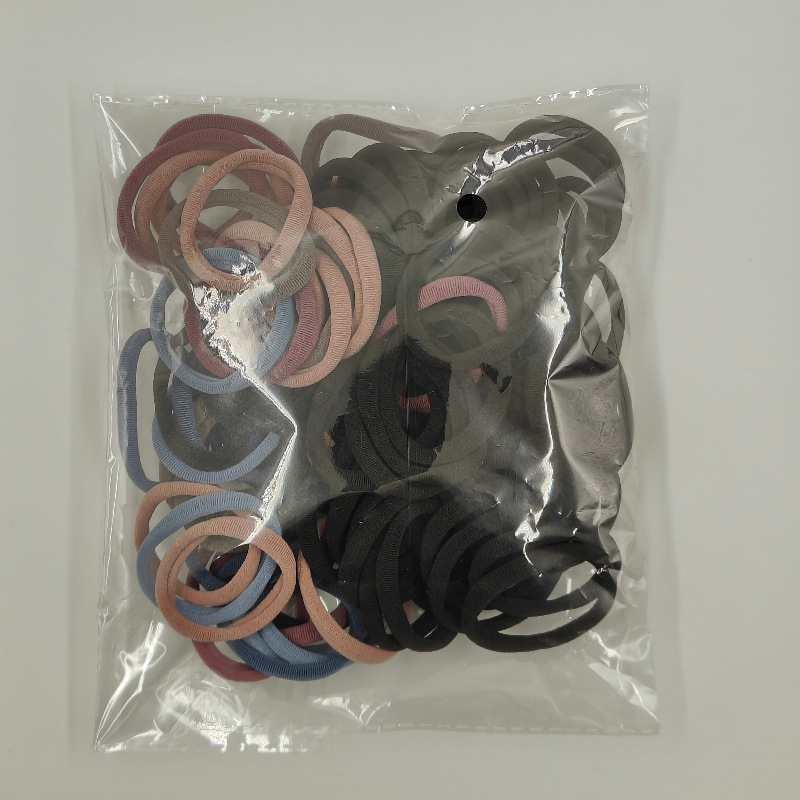 Venta directa de fábrica versión coreana 4.5 sin costuras, alta elasticidad, sin dañar el cabello, anillo de toalla para adultos, 100 anillos para el cabello, cuerda para el cabello al por mayor