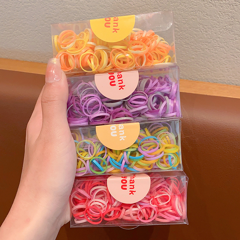 Caja de correa para niños, anillo de cabello para bebés, alta elasticidad, cabello para bebés, cabello mini para niñas