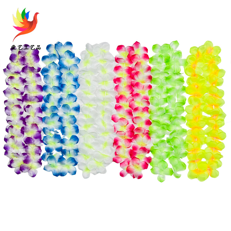Poliéster tela de simulación pétalos guirlandas ceremonia de entrega de premios guirlandas coloridas festivales de baile guirlandas vestidos