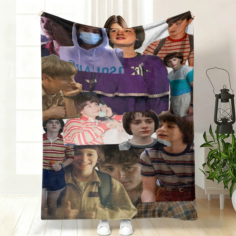 Плюшевая флисовая плед-одеяло BylerCP (в стиле Stranger Things), мягкий для отдыха, 70×100–150×200 см