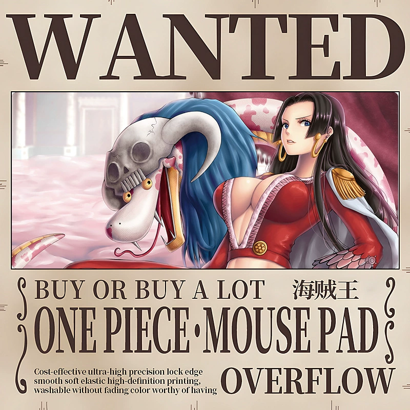 Коврик для мыши увеличенный One Piece Luffy коврик для мыши Solong женский аниме двухмерный утолщённый с застёжкой край столовый подкладка