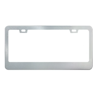 stainless steel aluminum alloy license | License plate holder/license plate holder - square-hole-pointed-aluminum-alloy-white