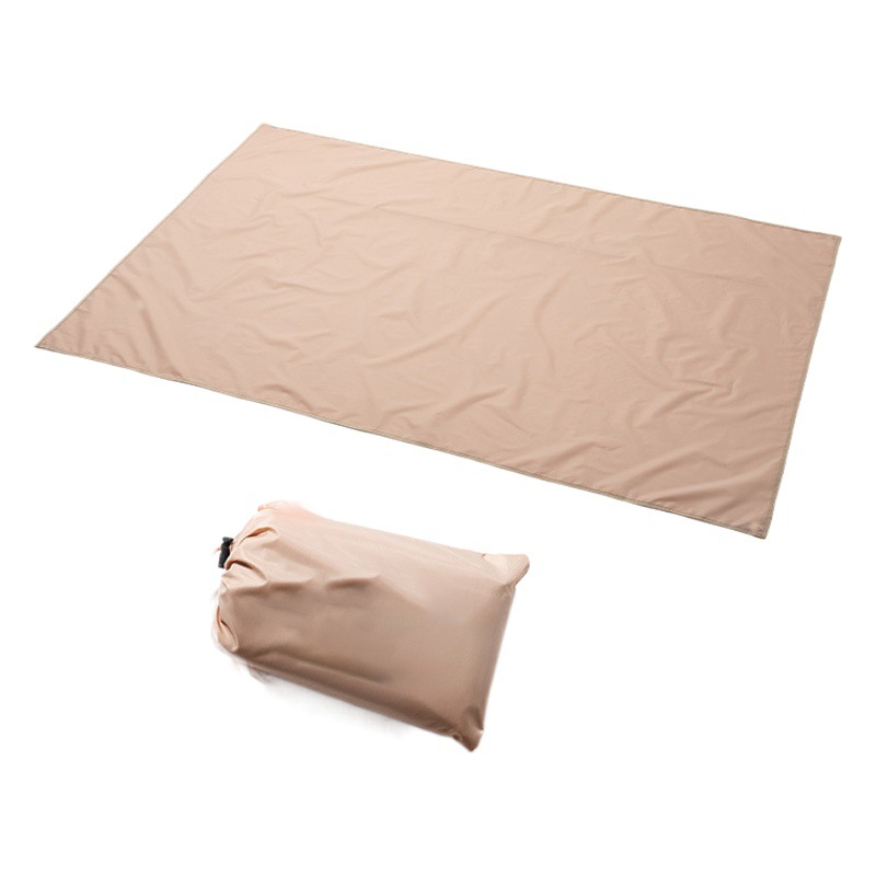 Canopy Tent Outdoor 3-4 People Silver-Coated Vinyl Waterproof Sunscreen Camping Beach Mat Camping Style Cloth All-In-One