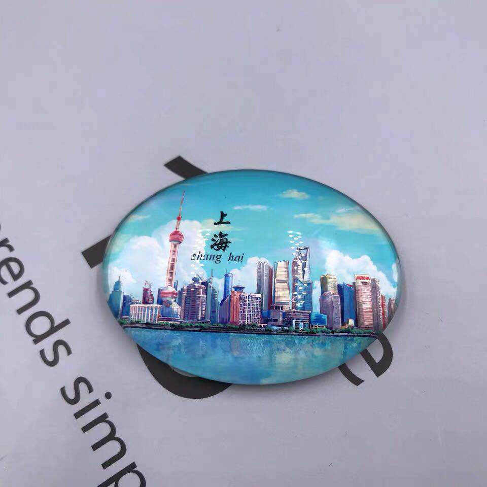 Shanghai cristal refrigerador pegatinas 3D oriental perla magnética Bund viaje artesanía conmemorativa río Qingming mapa