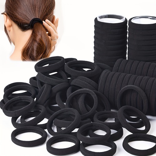 Cross-border high-elasticity hair tie seamless elastic without damaging hair towel loop rubber band black hair tie coffee brown Morandi