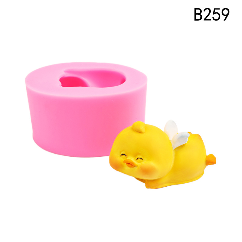 3D tridimensional pinch le pequeño pato amarillo molde de silicona pato chocolate pudding cubo de hielo cubo fondant pastel molde