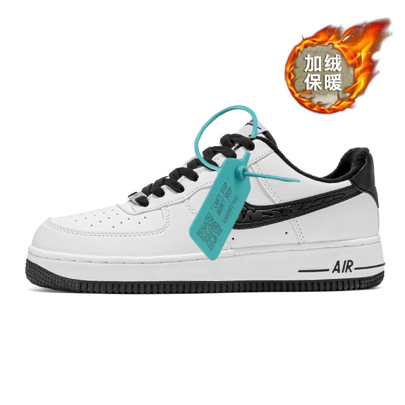 Resistente a la fiebre oficial AF1 blanco y negro panda fuerza aérea 1 zapatos de patina baja para hombres y mujeres zapatos deportivos casuales para correr Putian Dunk