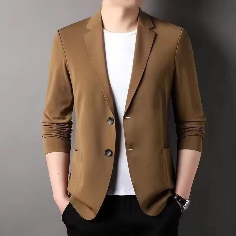 Summer Ice Silk Suit Men's Ultra-thin Casual Sun Protection Suit Small Suit Lightweight Spring and Autumn Single Western Jacket Top