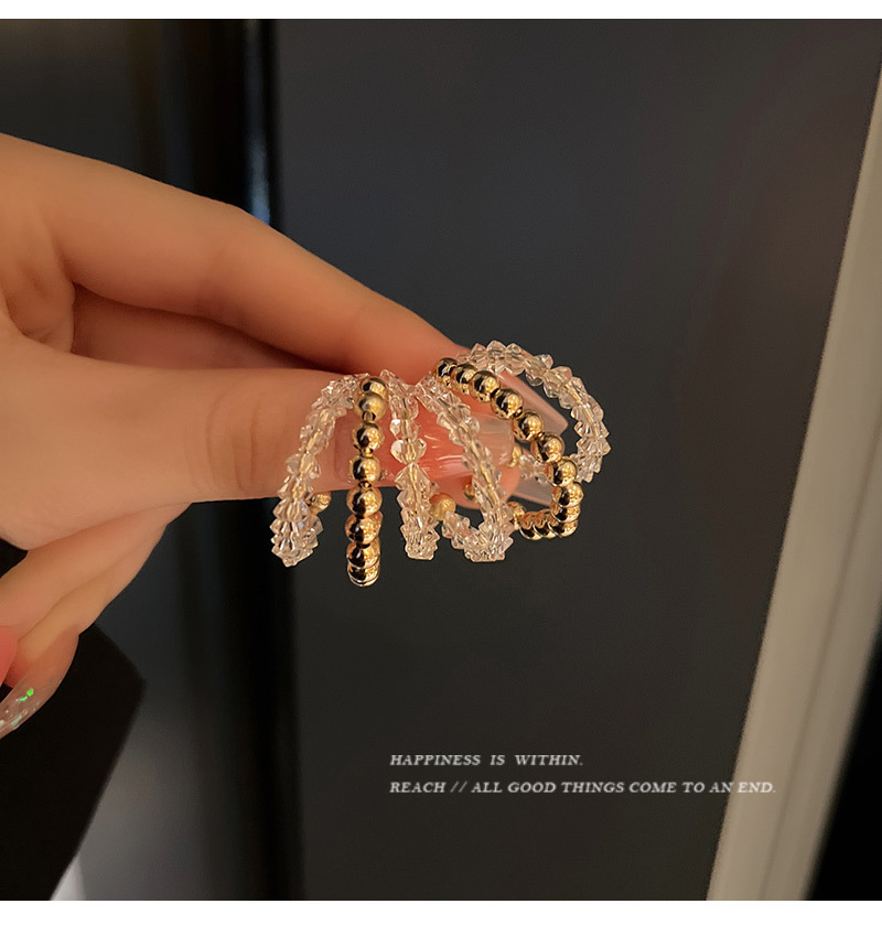 Fashion C Shape Copper Irregular Plating Earrings 1 Pair