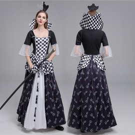 万圣节cosplay爱丽丝梦游仙境扑克女王皇后表演服装化妆舞会派对