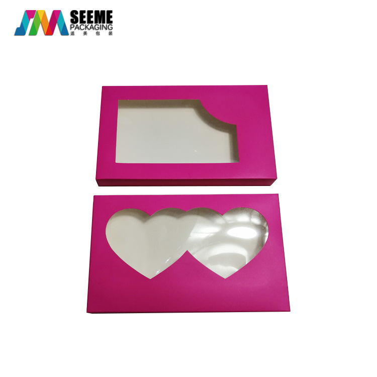 跨境热销假睫毛包装盒8对装开窗睫毛盒可定制logo