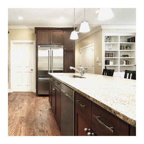Cross-Border Exclusive for Overall Cabinets, Customized Quartz Stone, Customized American Modern Style Kitchen Multi-Layer Cabinets, Nationwide Package