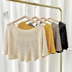 新款套頭針織披肩女氣質百搭春秋裝飾懶人套頭護肩空調房披肩批發