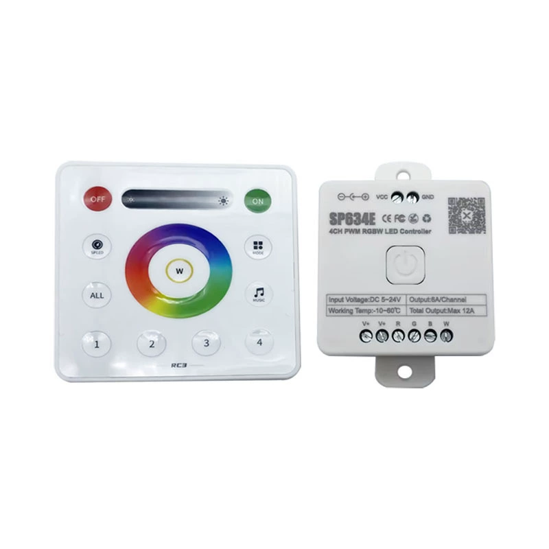 SP634e 4CH красочный RGBW LED контроллер с мобильным приложением, дистанционное управление по 2.4G тач & 86 коробка управления